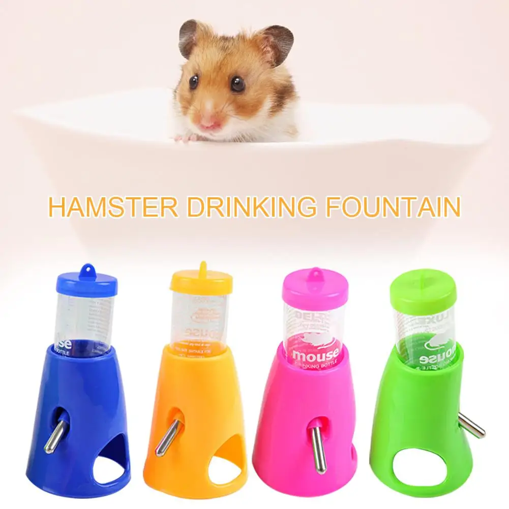 

Small Pet Hamster Drinking Fountain With Cooling Room Summer Igloo House Drinking Fountain Bracket Integrated Water Feeder New