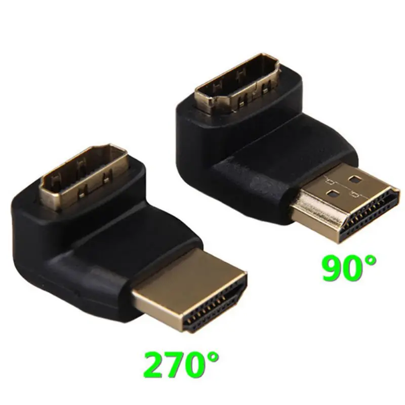 270/90 градусов угол HDMI мужчина к HDMI Женский для 1080P HDTV Переходный кабель - Цвет: 2 pcs