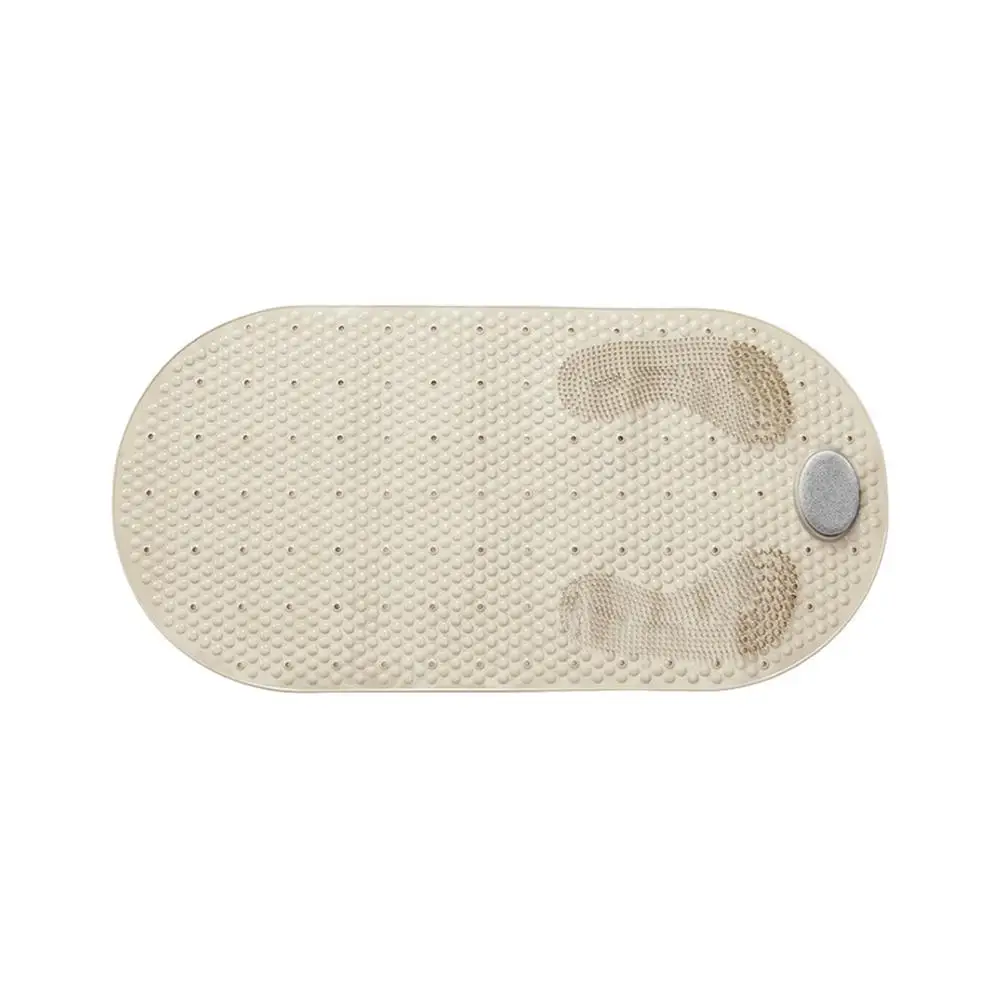 Non-Slip Bathtub Mat Foot Scrubber Shower With Pumice Feet Scrub Stone Bath Tub Oval Antislip | Дом и сад