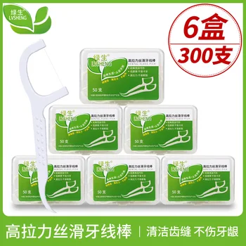 

Hot Selling Season Classic Dental Floss Stick Family Pack High Strength Ultra-Fine Tick Toothpick Portable Disposable 6 Box 300