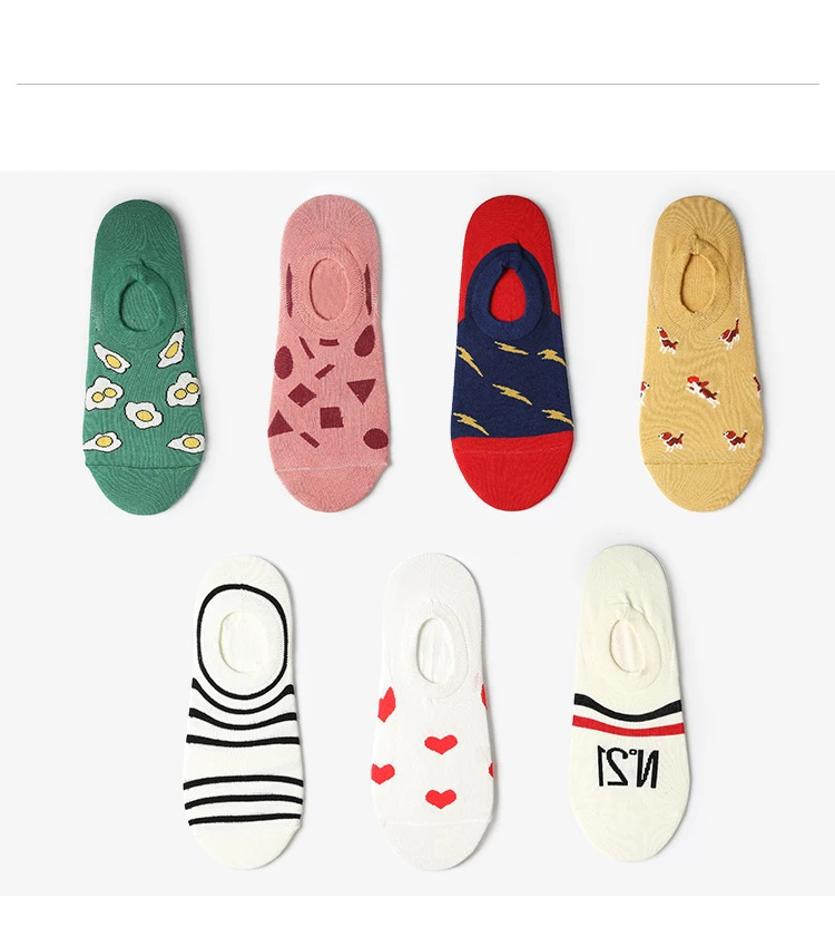 

Boat Socks Spring and Summer Thin Personality Shallow Mouth Men and Women Models Korean Version of The Cartoon Invisible Socks