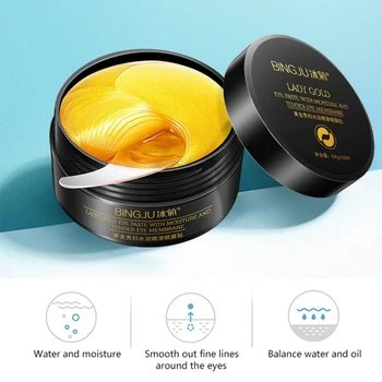 

60Pcs Gold Collagen Eye Patch Hydrating Remove Dark Circles Anti-puffiness Anti-aging Eye Patch Gel Eye Skin Care