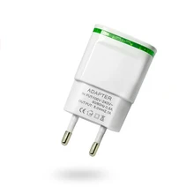 Универсальное новое зарядное устройство с двумя usb-портами, зарядная головка, штепсельная вилка стандарта США и ЕС, 100-240 В, для смартфона, 2 порта USB, зарядка для путешествий