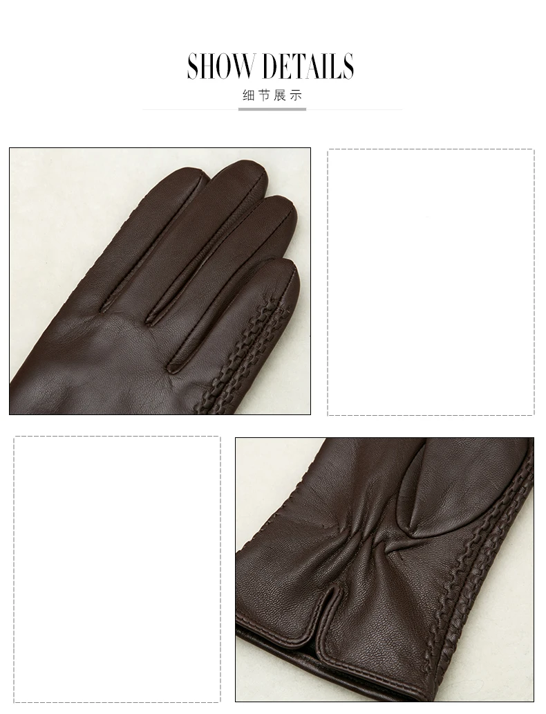 Настоящие Кожаные женские перчатки осень зима плюс бархат Сенсорный Экран Теплые Короткие Стиль козья кожа вождения женские перчатки K41