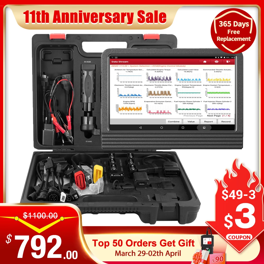 US $803.00 Launch X431 V Car OBD2 Diagnostic Tools Full System ECU Coding 30 Reset Scanner Pro Auto Tool Kit Key Program PK X431 V Autel