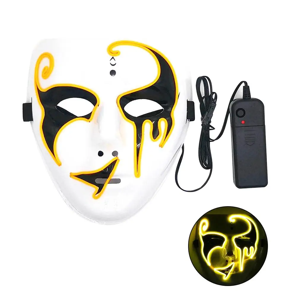 Halloween Mask Fancy Ball Party Light Up Mask LED Scary Mask Festival Christmas Costume Fakes Masquerades