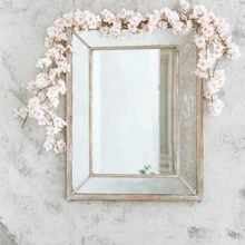 PARTY JOY 2Pcs 1.8M Artificial Cherry Blossom Garland Fake Silk Flowers Hanging Vine for Party Wedding Arch Home Decor