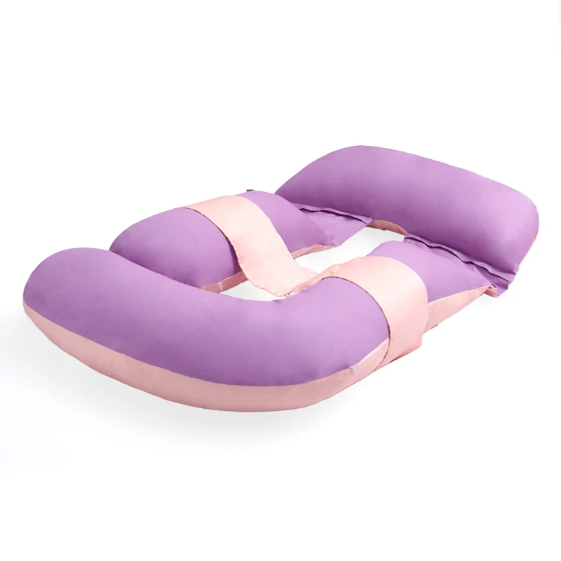Pink Purple Удобные u-образные подушки для беременных, съемная подушка для тела для беременных, Подушка для беременных, для боковых спальных мест, 165*135*70 см, 8 цветов - Цвет: Pink Purple
