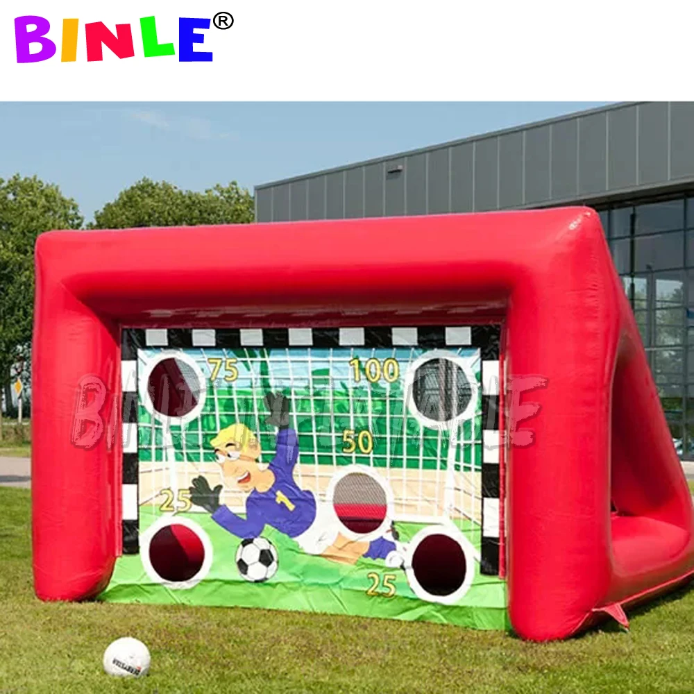 Outdoor Sports Games Portable 4x2m Inflatable Football Soccer Toss Game