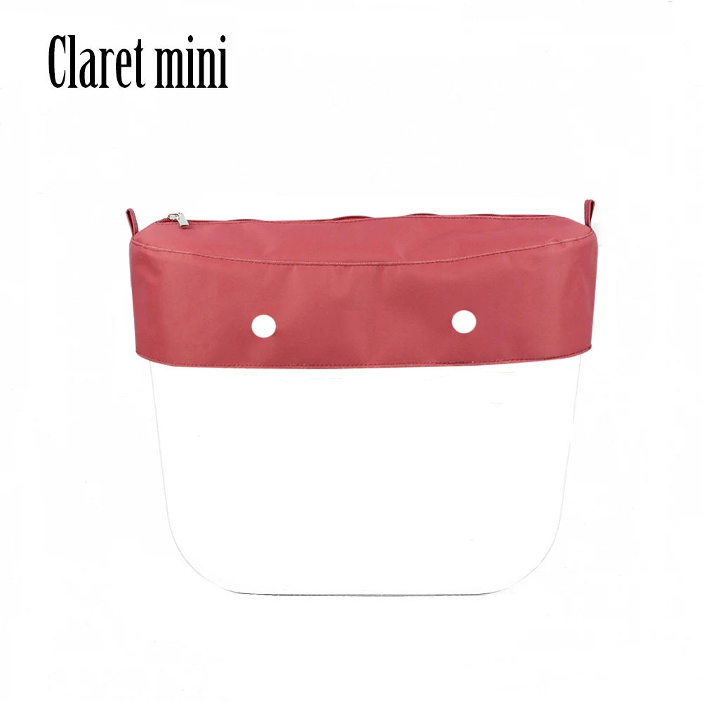 2021 Tanqu New Pure Solid Color Microfiber Fabric Cloth Waterproof Trim With Zipper Decoration for Obag For O Bag Classic Mini 