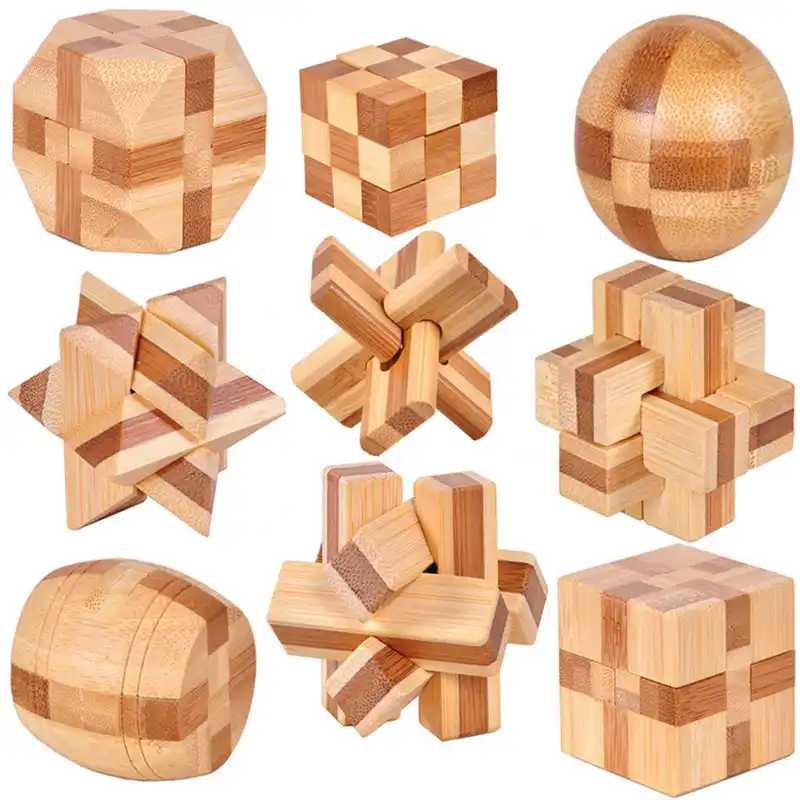 wooden kong ming lock puzzle