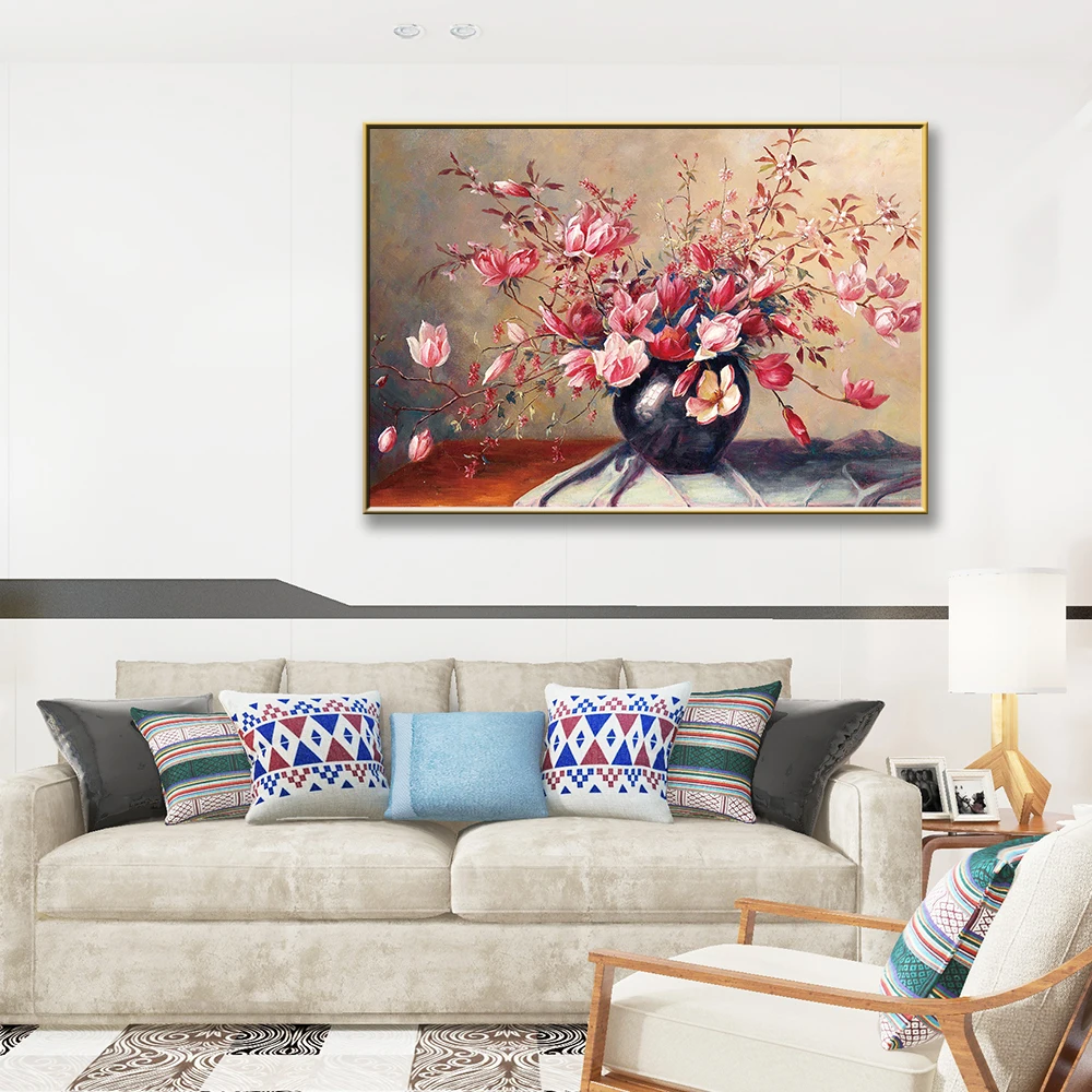 

Hand-painted Flowers Pictures For Home Design For Bedroom Living Room Decoration Paintings Wall Decor