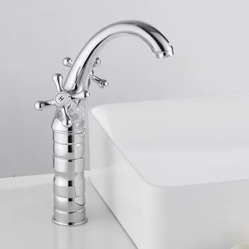 

Basin Faucets Solid Brass Basin Sink Mixer Tap Bathroom Faucet Hot and Cold Gold / Black/Chrome Toilet Sink Water Crane