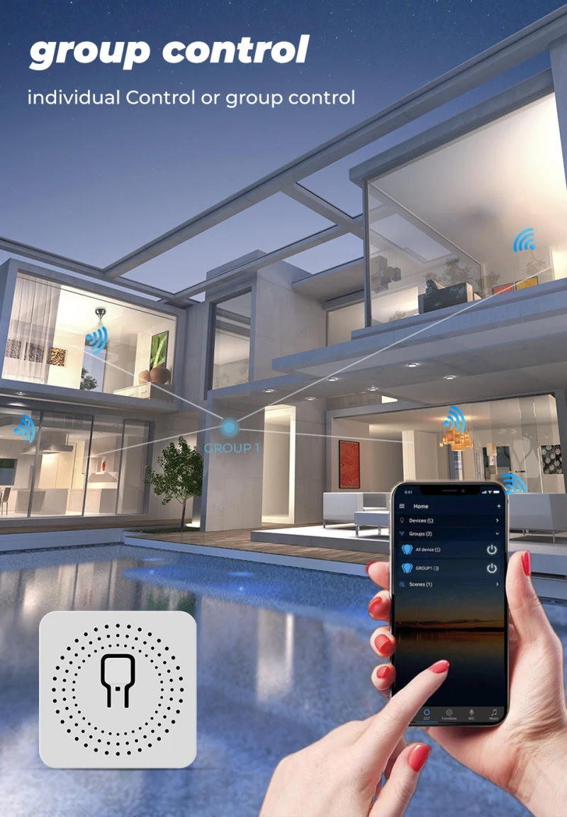 Interruptores sem Fio Compatível com Tuya Casa do Google Mini Wifi Interruptor Inteligente 2-way Controle Temporizador Casa Alexa 10a 10 Módulos de automação residencial