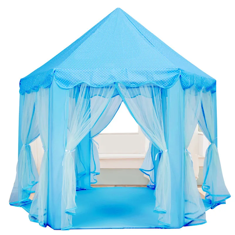 

South Korea Hexagonal Princess Castle GIRL'S Pink Indoor Toy KID'S Tent Game House Mosquito Nets Play House Ultra Large