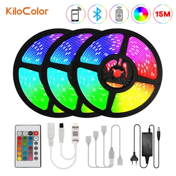

Led Strip Light SMD 5050 Bluetooth Controller + 24-Key IR Controller Waterproof 15M Mobile APP Control