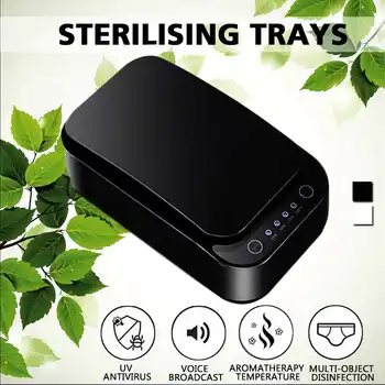 

Multifunction Double UV Phone Watch Disinfection Sterilizer Box Face Mask Jewelry Phones Cleaner with Aromatherapy