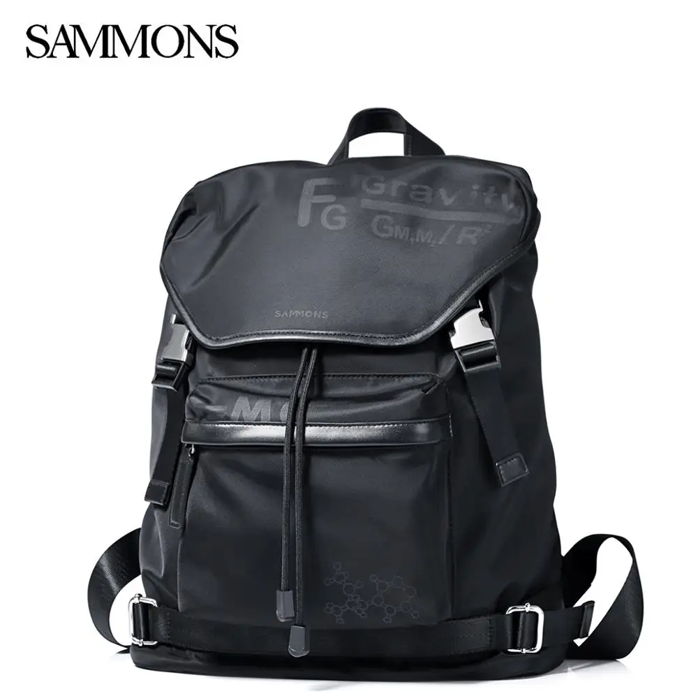 

SAMMONS Brand Nylon Casual Male Double Shoulder Bags Fashion Printing Travel Computer Men's Backpack