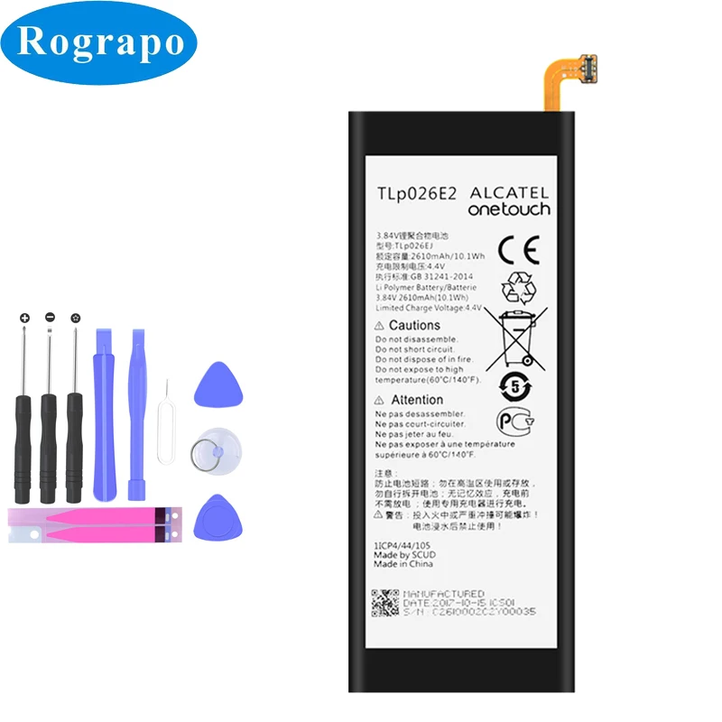 Аккумулятор 2610mah для Alcatel TLP026EJ / TLP026E2 OT 6055 мобильный телефон аккумулятор