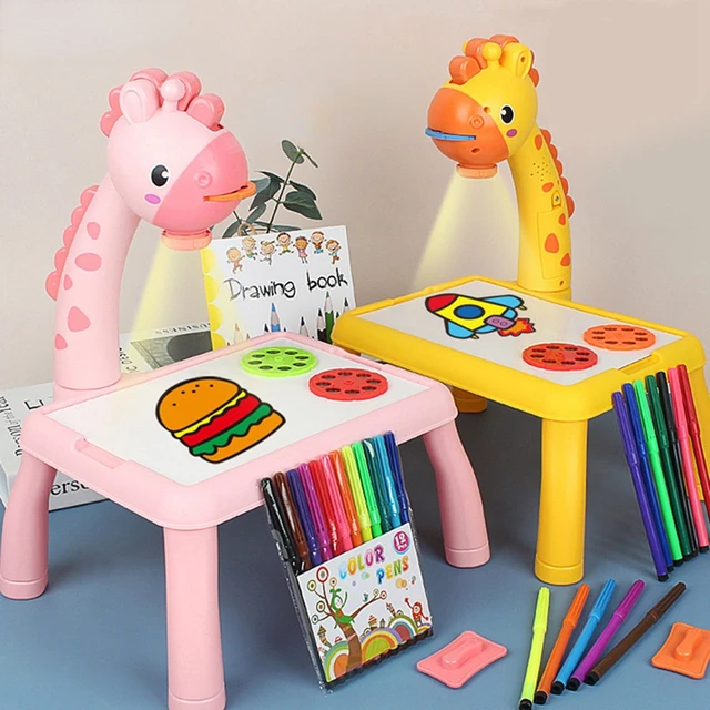 Kids Projector Drawing Table Painting Board Desk Multifunctional Writing  Arts Crafts Educational Projection Machine Drawing Toy