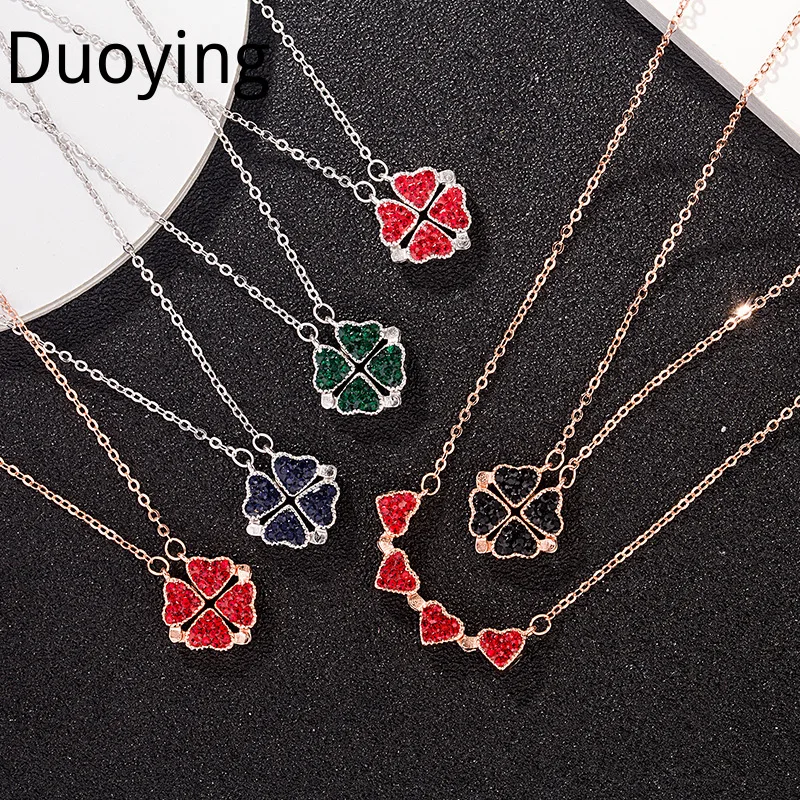 Duoying Zircon Pendant Double Sided 