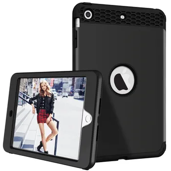 

for Apple iPad Mini 3 iPad Mini 2 Case,Heavy Duty Shockproof Hard Plastic Cover+Impact Resistant Silicone Rubber Protective Case