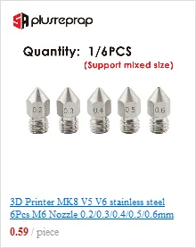 10PCS Nozzle Cleaning Needle Special Drill Cleaner Stainless Steel For MK8 V6 Nozzles Through Holes 0.2-1.0mm 3D Printer Parts