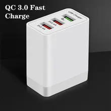 QC3.0 Быстрая зарядка 3USB порта 5 в 9 в 12 В 30 Вт настольное мобильное зарядное устройство для iPhone samsung универсальный мобильный телефон планшет умные устройства