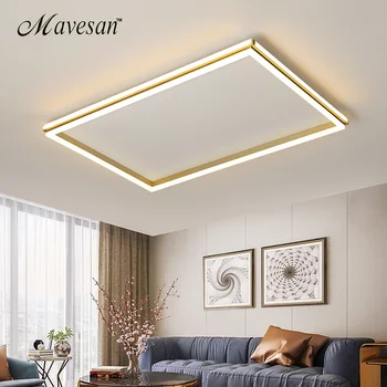 

New design LED golden around for restaurant room home decoration lamparas de techo for 10-15square meters