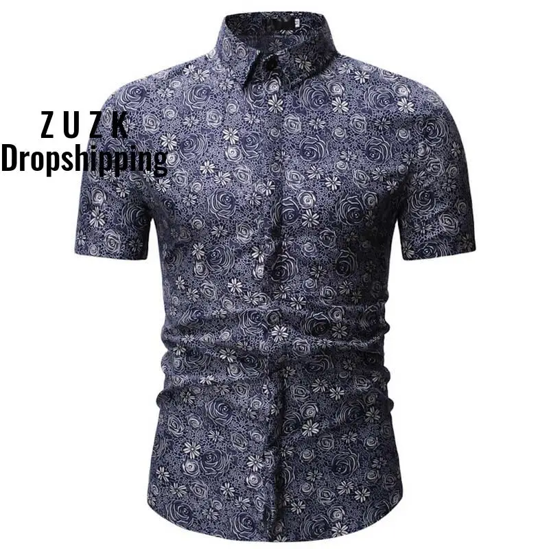 

Men Shirt Summer Style Palm Tree Print Beach Hawaiian Shirt Men Casual Short Sleeve Hawaii Shirt Chemise Homme 3XL
