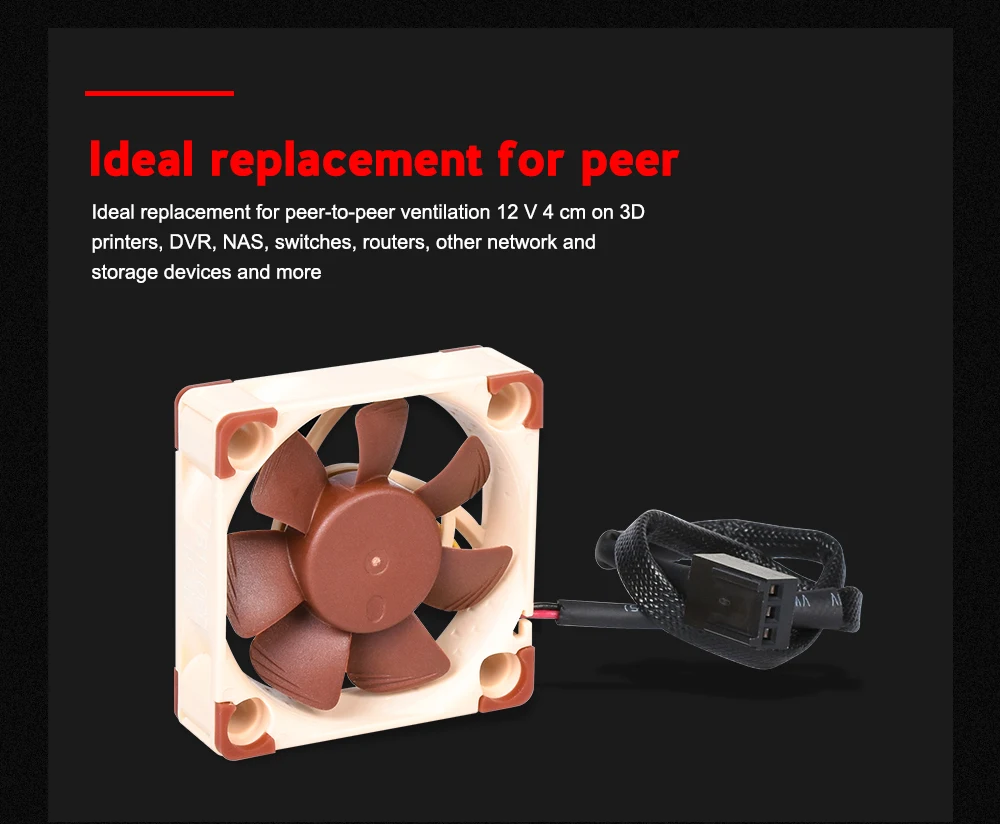 Ультра-тихий Noctua NF-A4x10 FLX вентилятор 4010 12 В 4500 об/мин 5 в радиатор вентилятор охлаждения охладитель 17,9 дБ(А) 3d принтер Ender3/3 S Pro компьютер