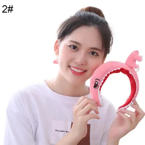 Cute Shark Dinosaur Animal Plush Stuffed Hair Hoop Headband Headwear Photo Props Novelty funny Plush Headband Plush accessories - Цвет: 2