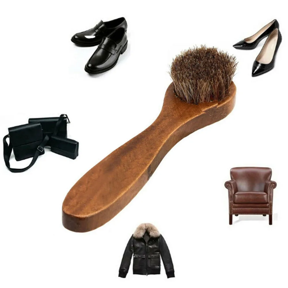 Бытовые инструменты для уборки длинная ручка деревянная щетина кисточка из конского волоса ботинок для чистки обуви блеск Dauber бренд