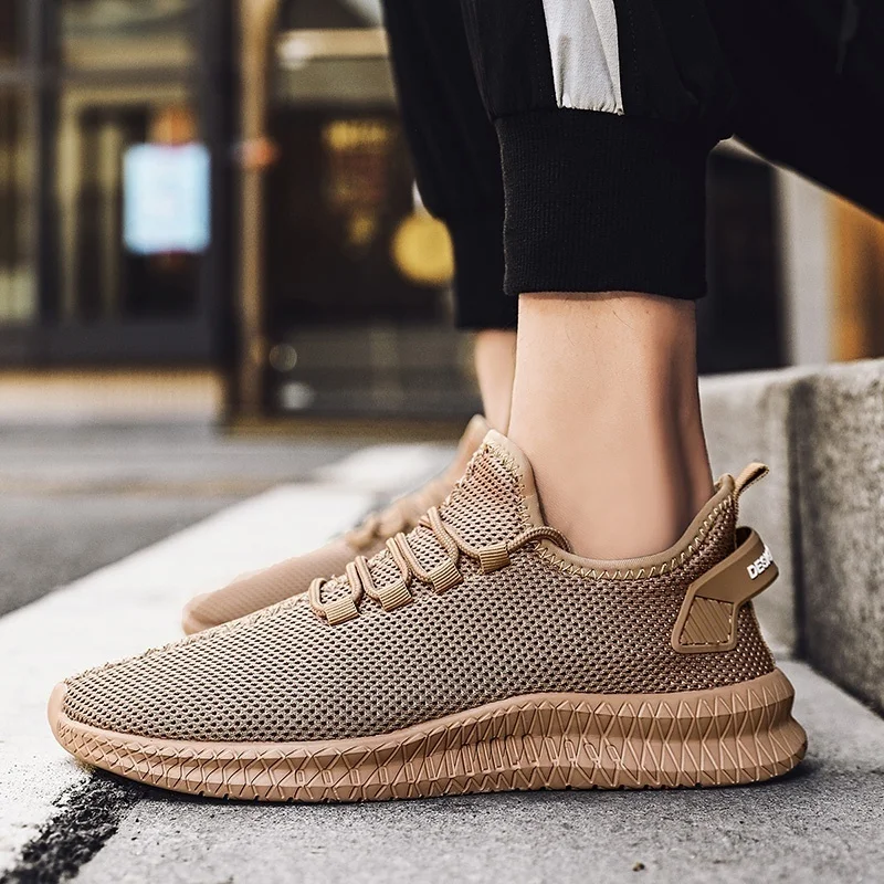 Chaussures en Maille respirante pour Hommes,, Baskets légères à Lacets