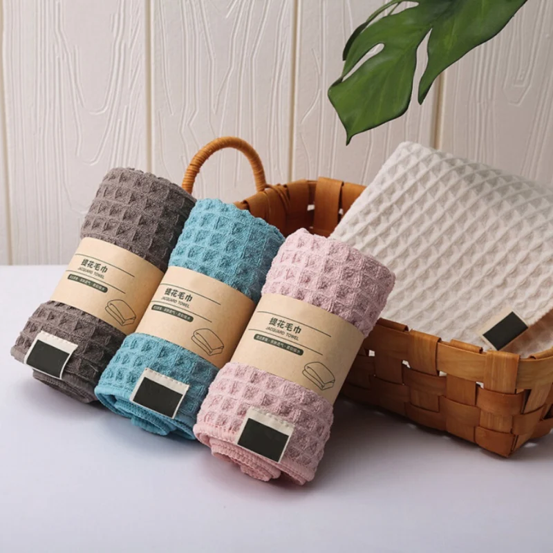 

Dish Drying Towels Cloths Microfiber Waffle Pattern Weave Reusable Soft kitchen Home Textile Supplies