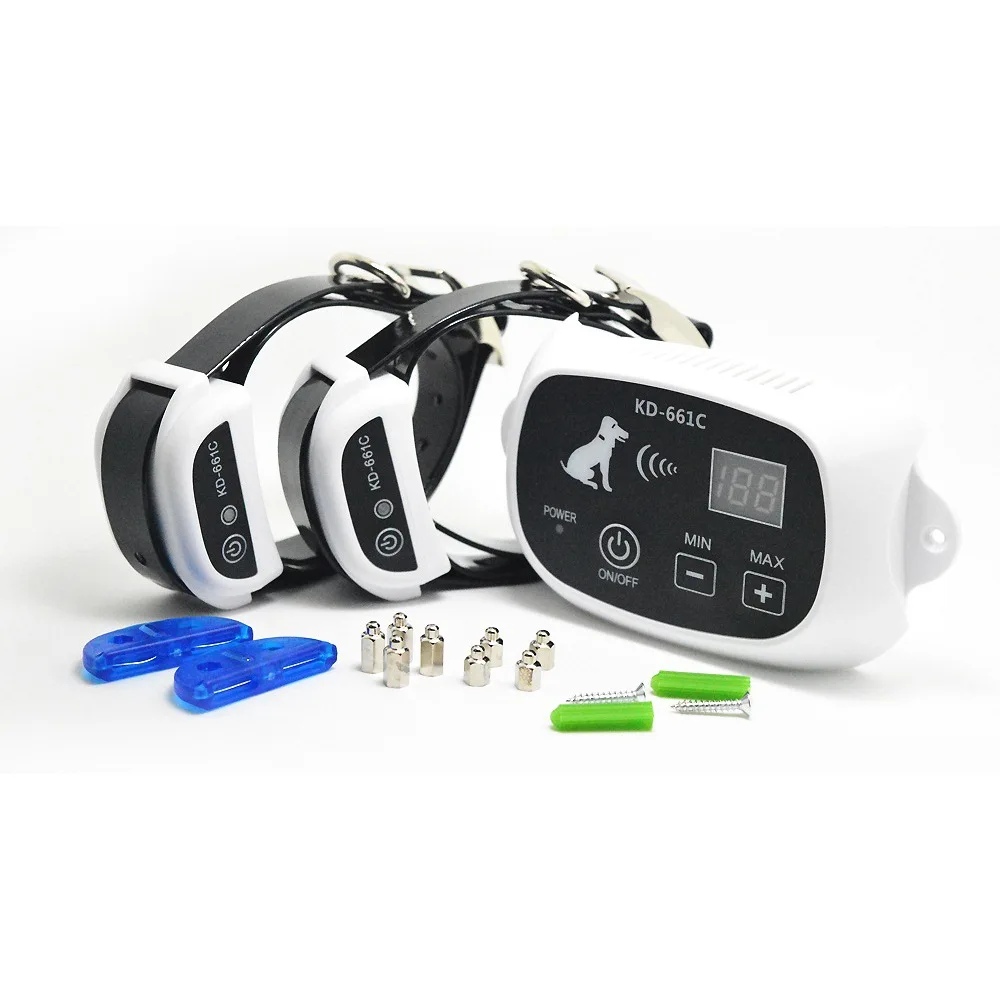

1 Set Waterproof Wireless Remote Dog Fence System Pet 0-100 Level Electronic Fencing Device Dog Training Collar Electric Shock