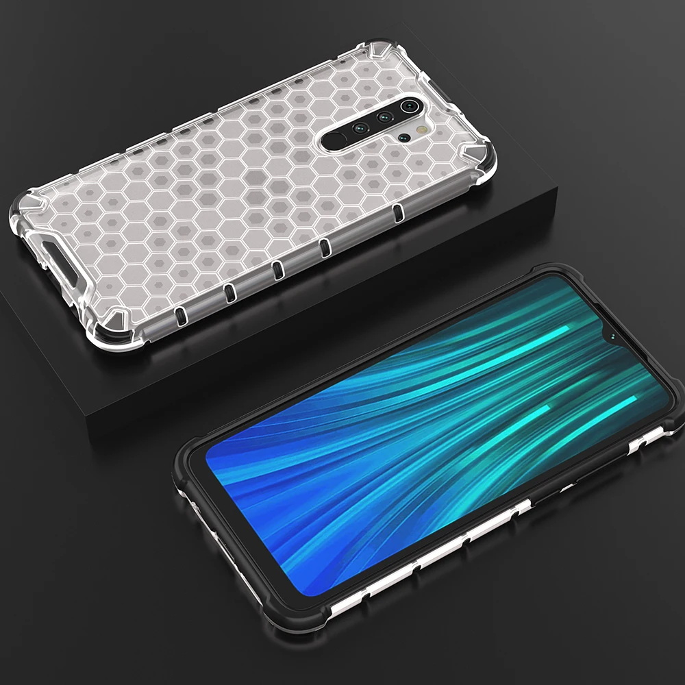 Белый Сотовая защита для Xiaomi Redmi Note 8 Pro Чехол прозрачная гибридная силиконовая броня для Redmi Note 8 7 6 5 7A Pro задняя крышка - Цвет: Белый