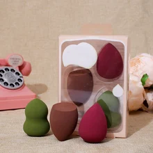 3PCS Mini Makeup Sponge Set Water Droplets Gourd Shape Cosmetic Puff Grow Bigger In Water Smooth Foundation Puff Powder