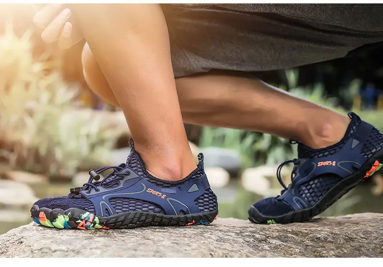 Tênis de Água dos Homens Praia ao ar Unissex Descalço Sandálias Livre Upstream Aqua Sapatos Secagem Rápida Rio Mar Mergulho Natação Grande 6 Cheap Sapatos de natação