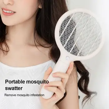 

Portable Electric Mosquito Swatter Mini USB Charging Function Powerful Small Mosquito Killer Garden Supplies