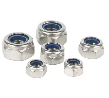 

M3*0.5 M4*0.7 M5*0.8 M6*1.0 M8*1.25 M10*1.5 M12*1.75 M20*2.5 304 Stainless Steel Hex Head Nylon Insert Lock Jam Stop Nuts