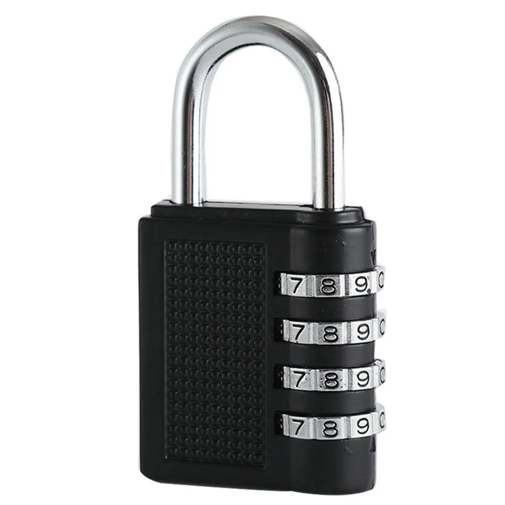 Сверхмощный 4 набора цифр кодовый замок всепогодный замок безопасности открытый тренажерный зал безопасный кодовый замок черный