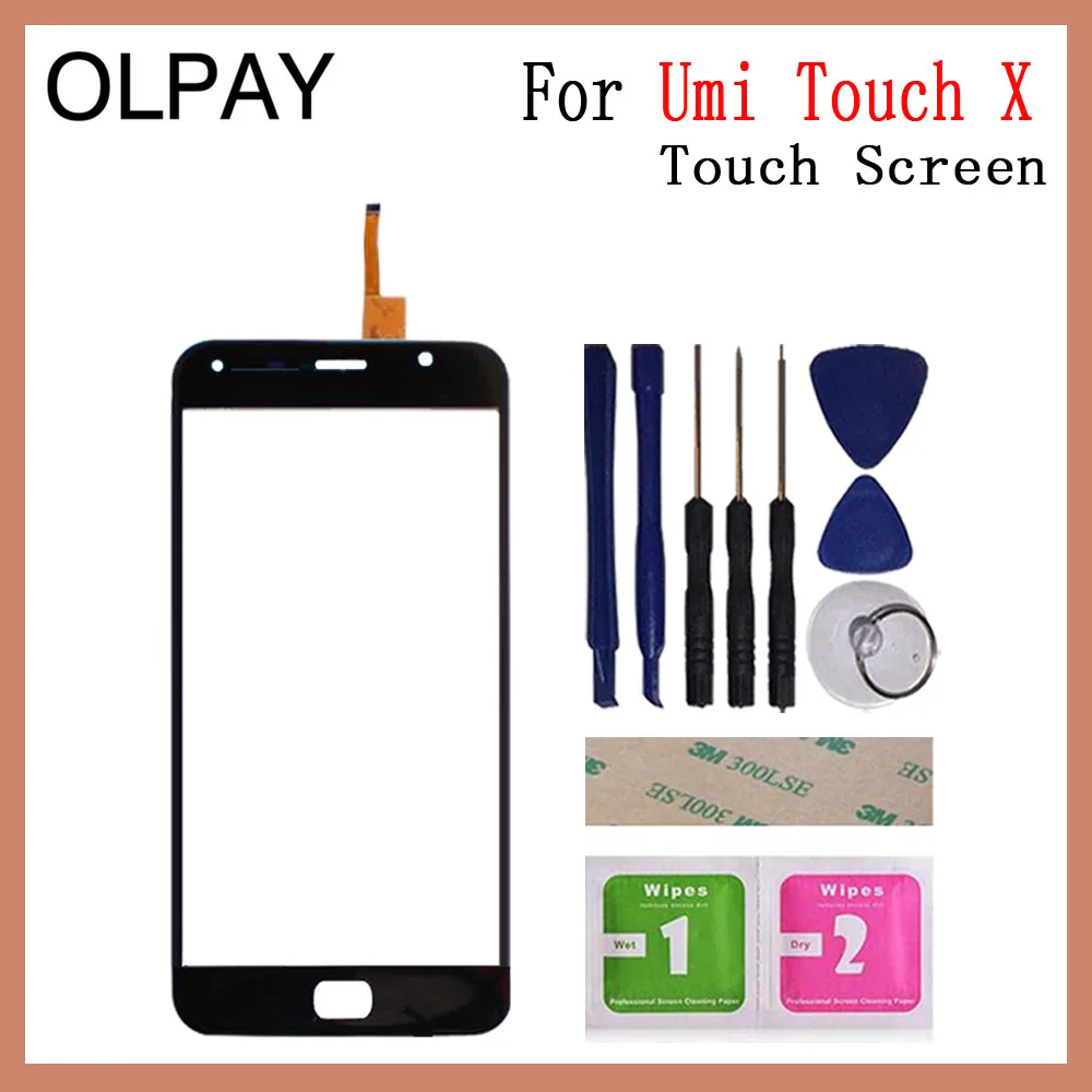 Black With Tools Mobile Phone Touch Panel 5.5'' inch For Umi Touch / Touch X Touch Screen Digitizer Panel Fornt Glass Sensor Repair Parts - Цвет: Black With Tools
