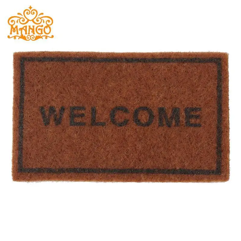 

1: 12 Doll House Villa Dollhouse Mini Model Scene Accessories Welcome to Carpet Mat Versatile