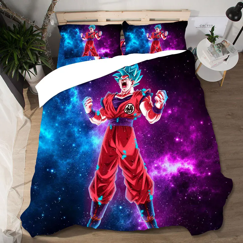Dragon Ball домашний текстиль постельное белье Ropa De Cama Свадебные Sabanas 3d комплект постельного белья королевского размера Lencol Cama Casal Cat постельное белье поплин