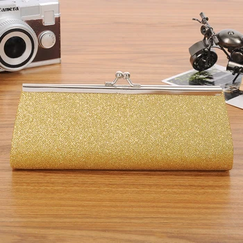 

Fashion Glittering Shopping Buckled Clutch Coin Holders Casual Daily Key Bag PVC Portable Long Purse
