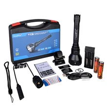 Original trustfire t70 lanterna tática cree xhp35 2300lm 1000m distância recarregável lanterna led para a caça, auto defesa