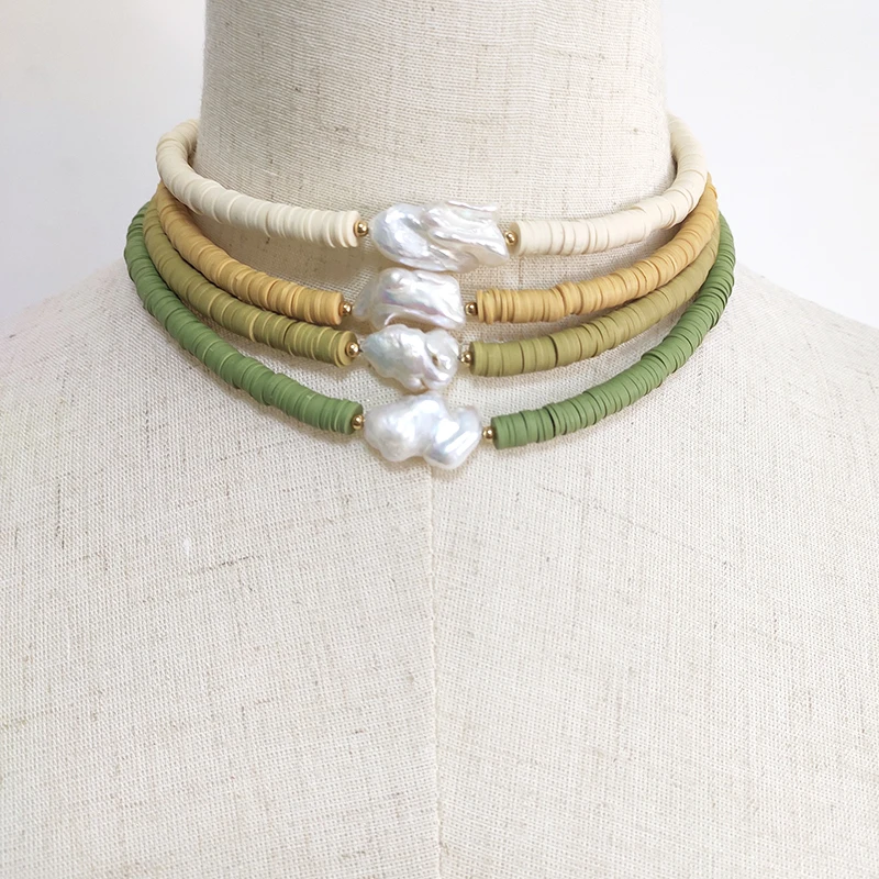 2020 изысканный чешские пресноводные жемчужины неправильной формы ожерелье