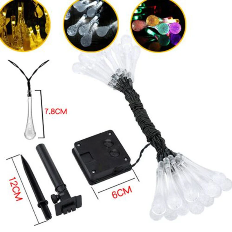Outdoor Solar Powered 30 LED String Light Garden Path Yard Landscape Lamp Decora