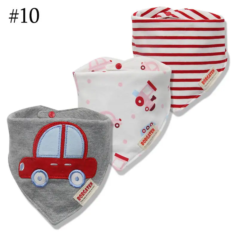 style 10 3 шт./лот, хлопок, детские нагрудники, бандана, много, Para Bebe, слюнявчик для младенцев, полотенце для мальчиков и девочек, треугольный шарф - Цвет: style 10